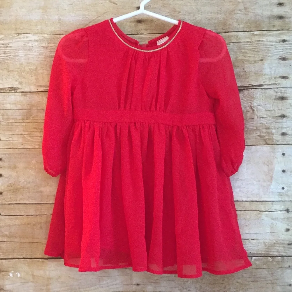 Osh Kosh B’gosh Red Formal Baby Dress 9-12 M